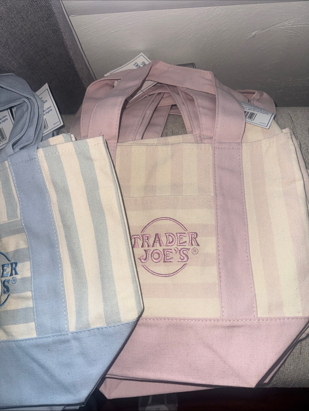 Trader Joe's Stripe Canvas Tote $15 each 4for$40 - Picture 5 of 5